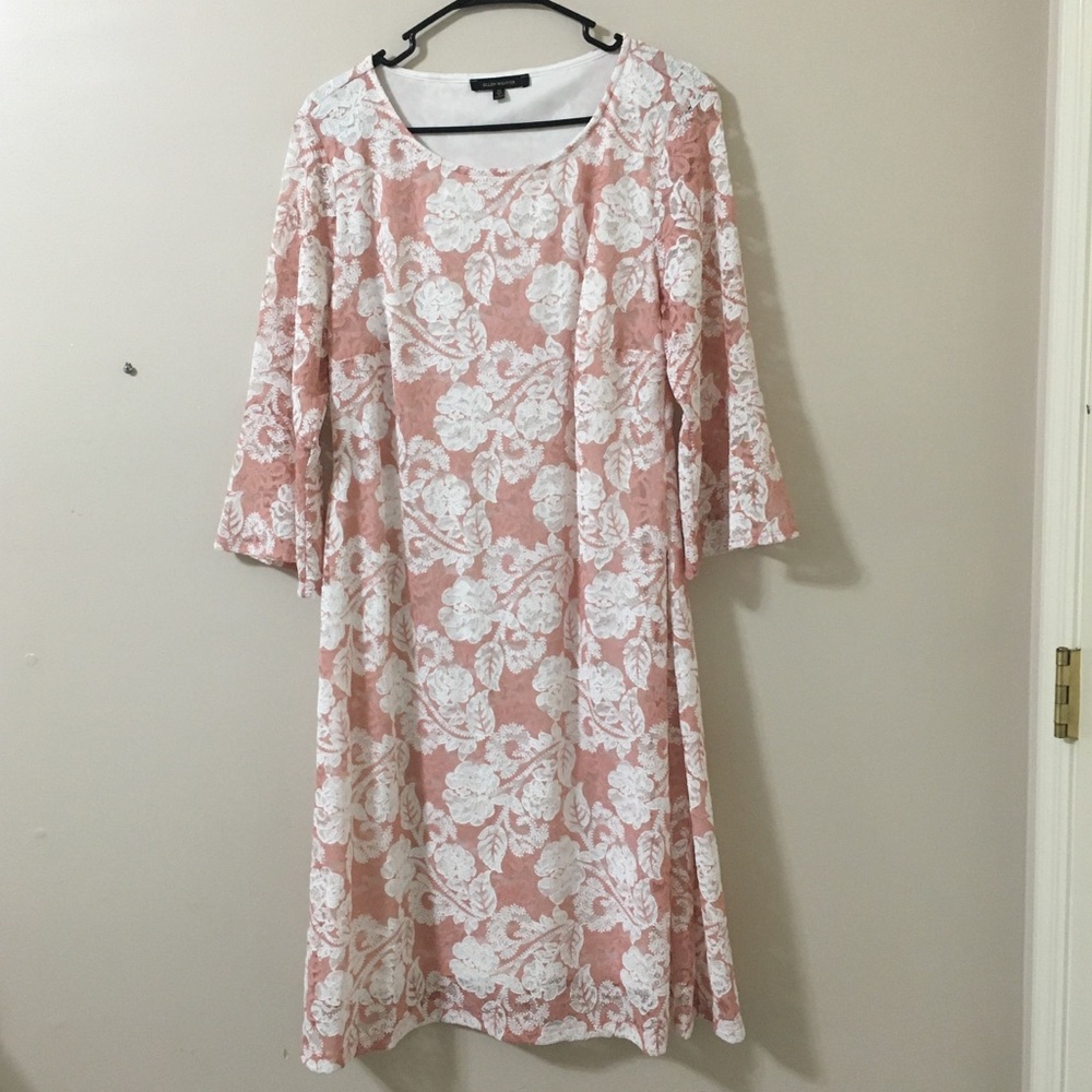 White and Pink Lace Dress